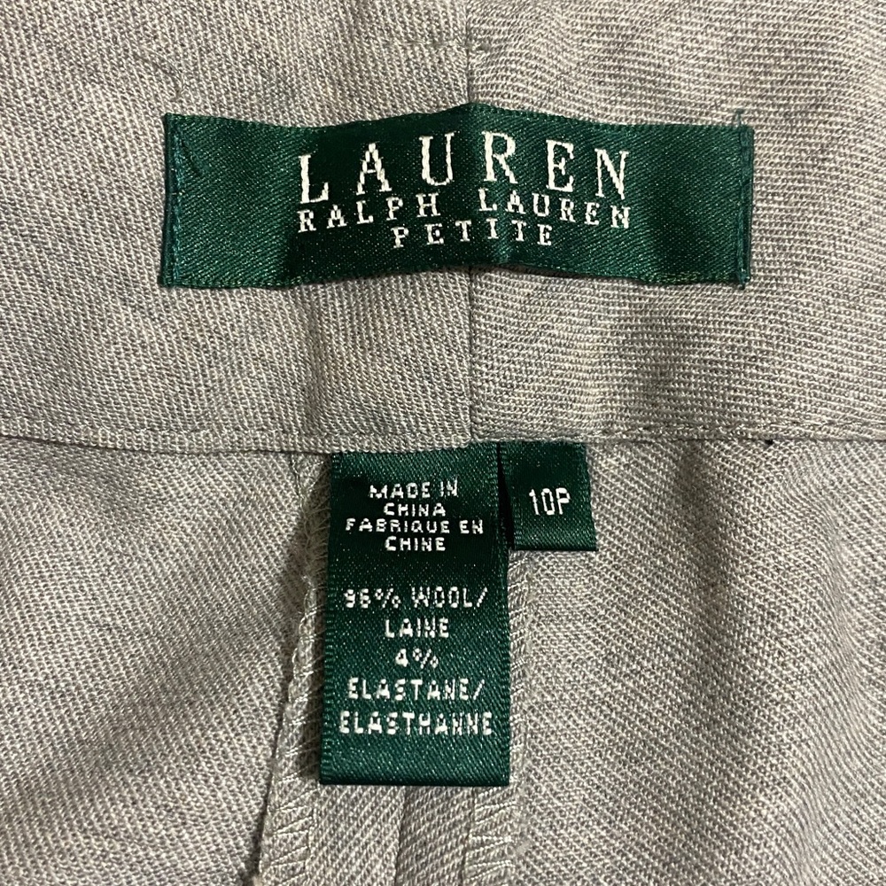 NWOT POLO Ralph Lauren Vintage Classic Wool Dress Pants GRAY Women's Size 10P - Picture 7 of 8